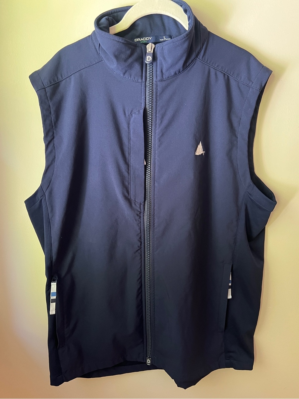B.Draddy Golf Zipper Vest Navy Glen Arbor Golf Club